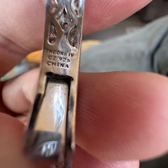 Used Tacori Elegant Silver Bracelet with Crystal Accents - Picture 2 of 5